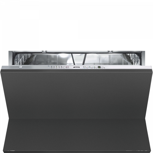 Полностью встраиваемая горизонтальная посудомоечная машина, 90 см, Серебристый Smeg STO905