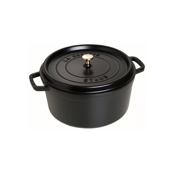 Кокот Staub круглый, 26 см, 5,2 л, черный