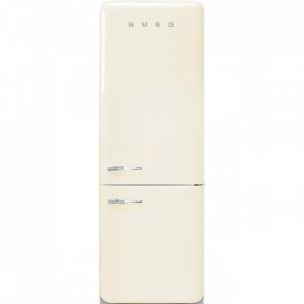 Отдельностоящий двухдверный холодильник, стиль 50-х годов, 70 см, Кремовый Smeg FAB38RCR