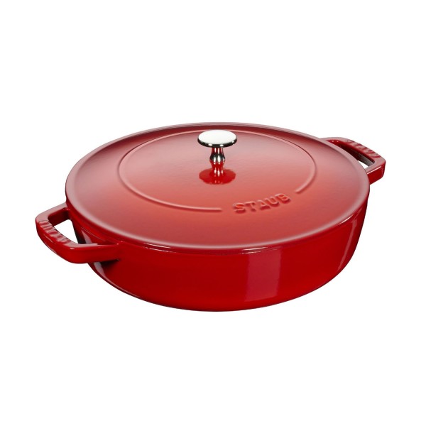Сотейник Staub "чистера" с чугунной  крышкой, 28 см,3,7 л  вишневый
