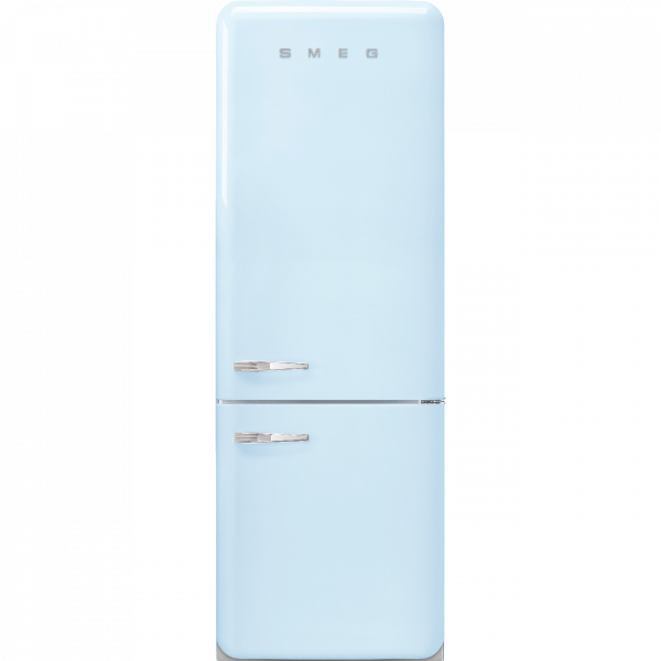 Отдельностоящий двухдверный холодильник, стиль 50-х годов, 70 см, Голубой Smeg FAB38RPB