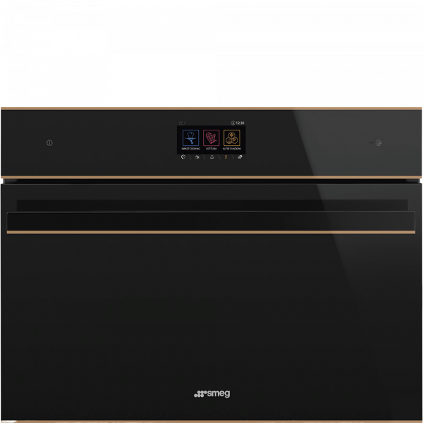 Компактный духовой шкаф, комбинированный с пароваркой, 60 см, Чёрный Smeg SF4604WVCPNR