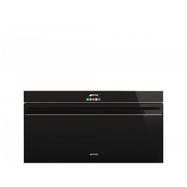 Многофункциональный духовой шкаф с пиролизом, 90 см, Чёрный Smeg SFPR9604NR
