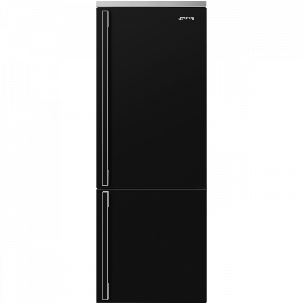 Отдельностоящий двухдверный холодильник, 70 см, Чёрный Smeg FA490RBL