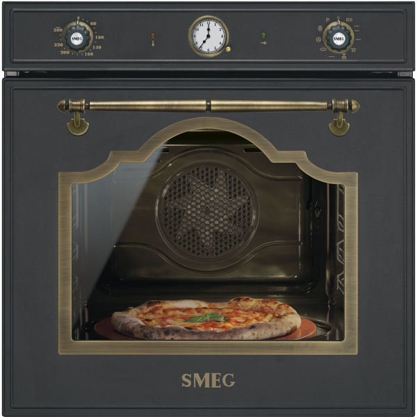 Многофункциональный духовой шкаф с функцией пиролиза и функцией пицца, 60 см, Антрацит Smeg SFP750AOPZ