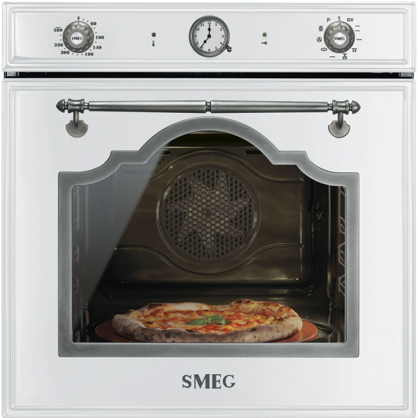Многофункциональный духовой шкаф с функцией пиролиза и функцией пицца, 60 см, Белый Smeg SFP750BSPZ