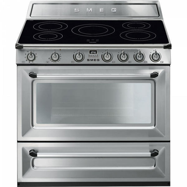 Отдельностоящий варочный центр, 90х60 см, Нержавеющая сталь Smeg TR90IX9