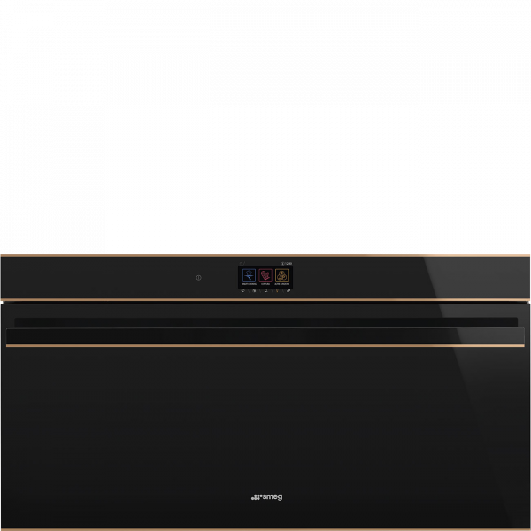 Многофункциональный духовой шкаф с пиролизом, 90 см, Чёрный Smeg SFPR9604TNR