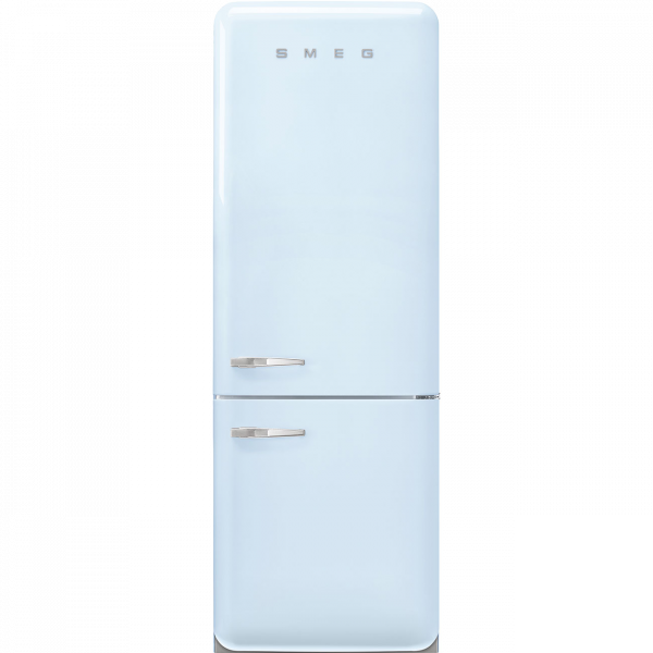 Отдельностоящий двухдверный холодильник, стиль 50-х годов, 70 см, Голубой Smeg FAB38RPB5