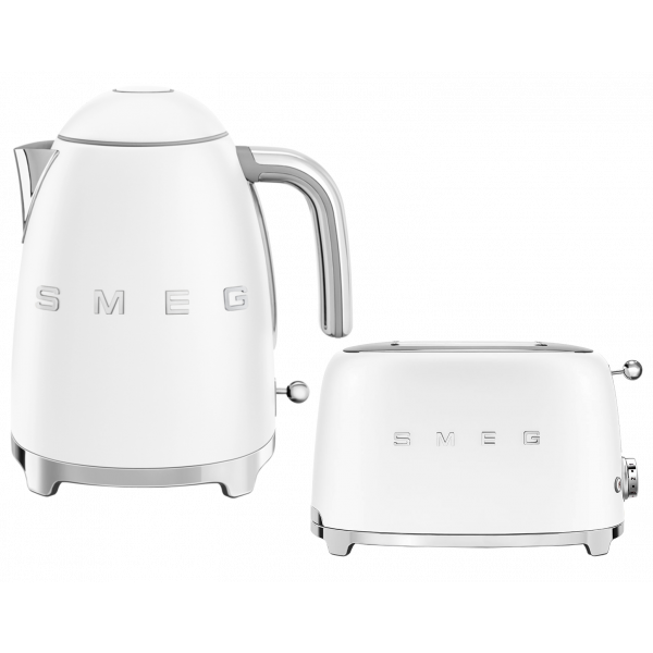 Набор Smeg чайник KLF03WHMEU + тостер TSF01WHMEU Белый матовый