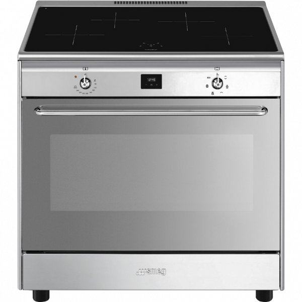 Отдельностоящий варочный центр, 90х60 см, Нержавеющая сталь Smeg CG90IXT9