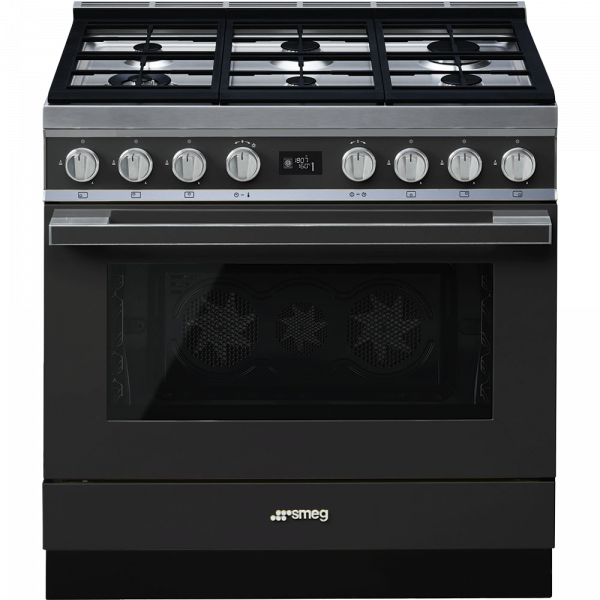 Отдельностоящий варочный центр, 90х60 см, Антрацит Smeg CPF9GMAN