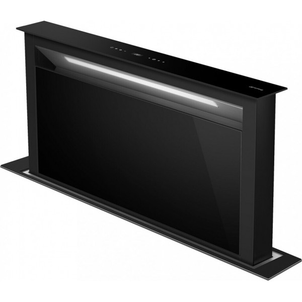 Вытяжка, встраиваемая в столешницу, 90 см Smeg KDD90CNE2, черное стекло