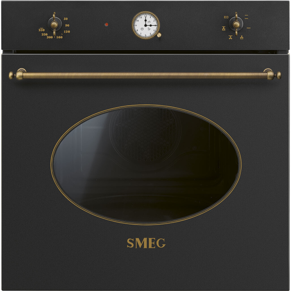 Многофункциональный духовой шкаф, 60 см, 6 функций, Антрацит Smeg SF68C1AO
