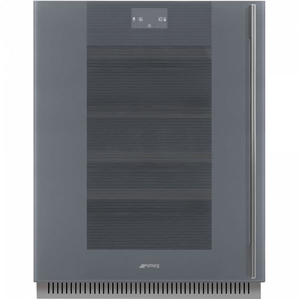 Холодильный шкаф для вина встраиваемый, 82 см, Серый Smeg CVI138LWS2