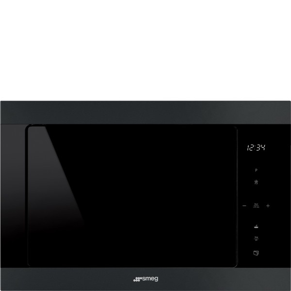 Встраиваемая микроволновая печь, 60 см, Черный матовый Smeg FMI325N