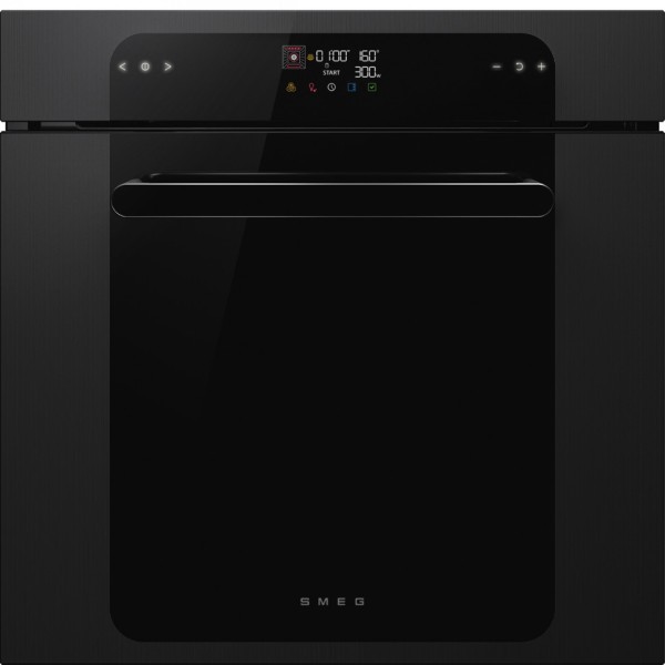 Многофункциональный духовой шкаф SMEG SO6202M2B, комбинированный с микроволновой печью, 60 см, 11 функций, чёрное стекло