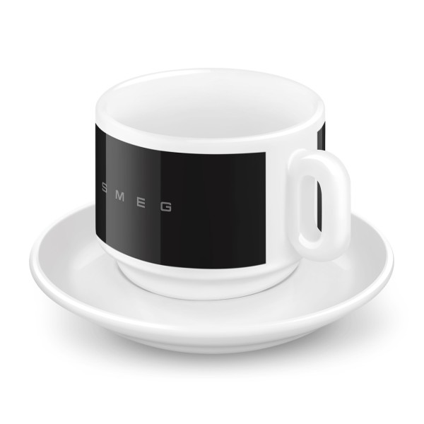 Набор из 2 чашек для капучино SMEG CCSF01BL, Черный