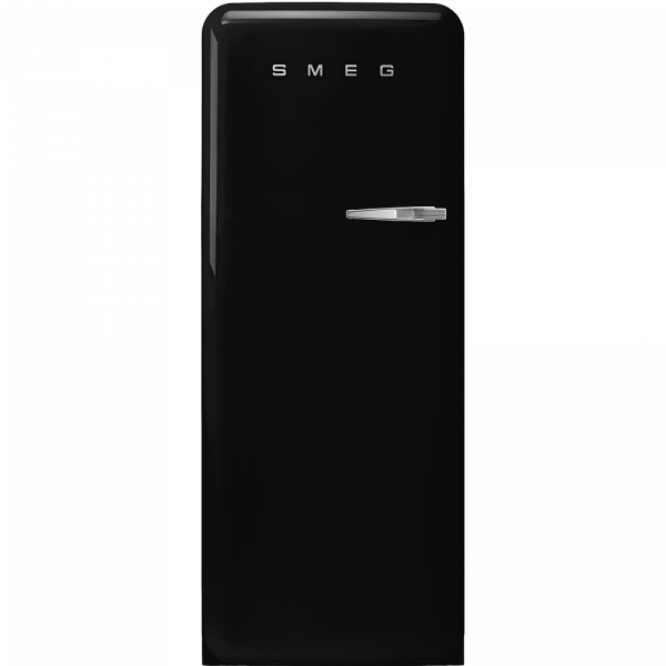 Отдельностоящий однодверный холодильник, стиль 50-х годов, 60 см, Чёрный Smeg FAB28LBL5