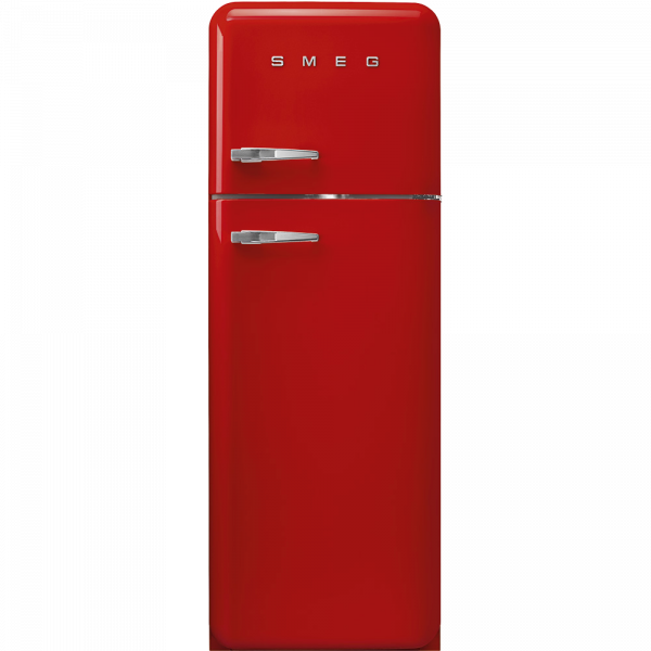 Отдельностоящий двухдверный холодильник, стиль 50-х годов, 60 см, Красный Smeg FAB30RRD5
