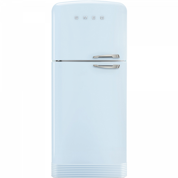 Отдельностоящий двухдверный холодильник, стиль 50-х годов, 80 см, Голубой Smeg FAB50LPB