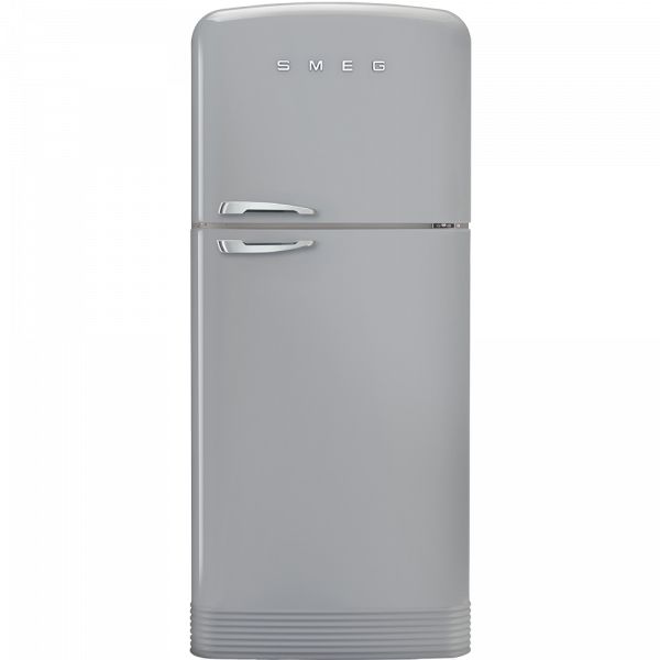 Отдельностоящий двухдверный холодильник, стиль 50-х годов, 80 см, Серебристый Smeg FAB50RSV
