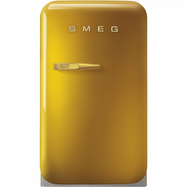 Отдельностоящий минибар, Золотой Smeg FAB5RDGO5, стиль 50-х гг.