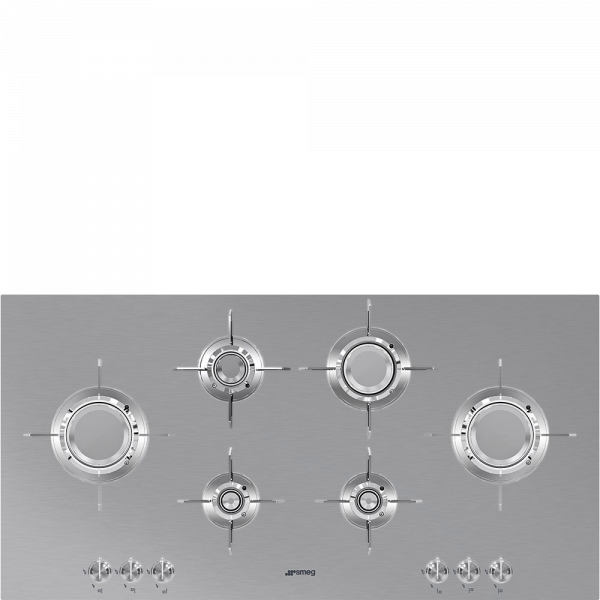Газовая варочная панель, 100 см, Нержавеющая сталь Smeg PXL6106