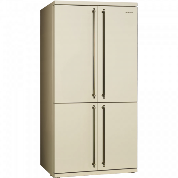 Отдельностоящий 4-х дверный холодильник Side-by-Side, 92 см, Кремовый Smeg FQ60CPO5