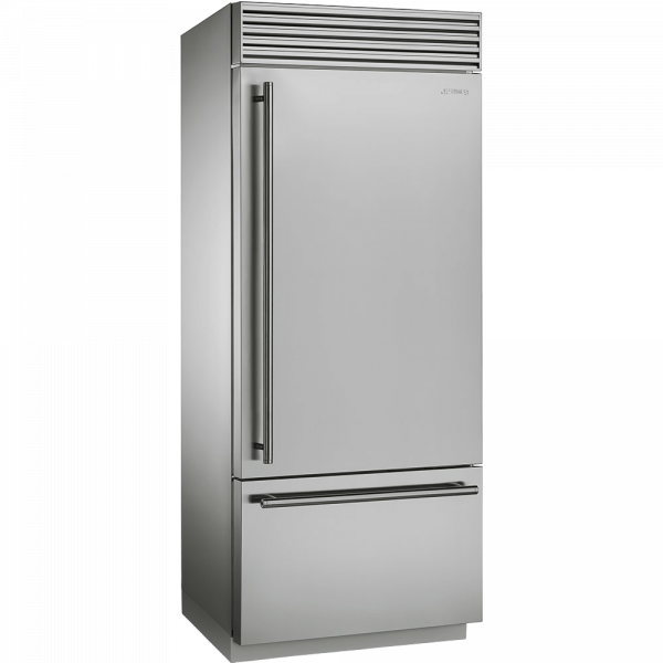 Отдельностоящий холодильник, 90 см, Нержавеющая сталь Smeg RF396RSIX