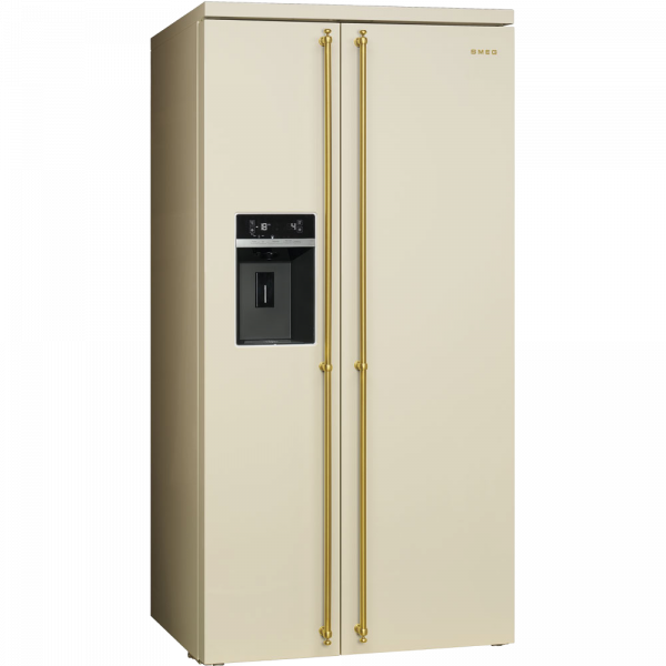 Отдельностоящий холодильник Side-by-Side, Кремовый Smeg SBS8004P