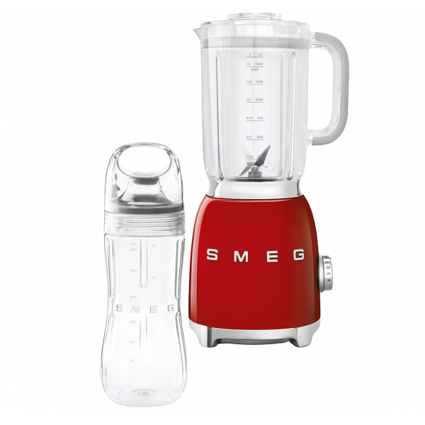 Стационарный блендер, объем кувшина 1,5л, Красный Smeg BLF01RDEU + переносной контейнер из TritanTM BGF01 в подарок!