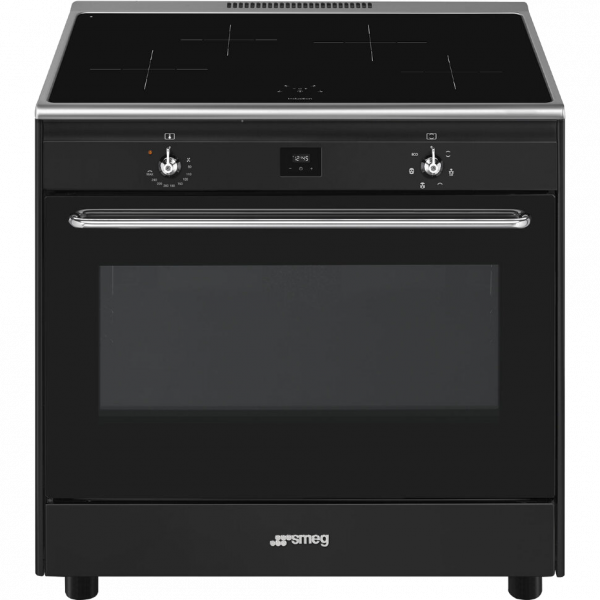 Отдельностоящий варочный центр, 90х60 см, Антрацит Smeg CG90IANT9