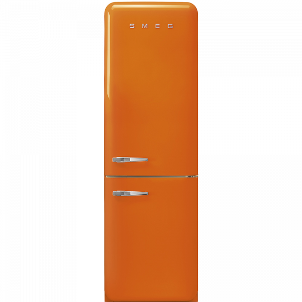 Отдельностоящий двухдверный холодильник, стиль 50-х годов, 60 см, Оранжевый Smeg FAB32ROR5