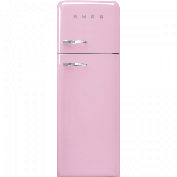 Отдельностоящий двухдверный холодильник, стиль 50-х годов, 60 см, Розовый Smeg FAB30RPK5